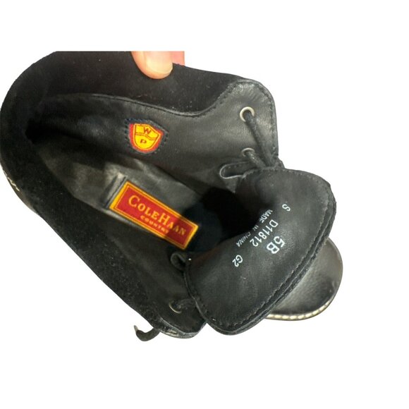 Vintage Cole Haan Country Womens Boots Black Leather  Round Toe Lace Up Size 5 - Picture 5 of 8